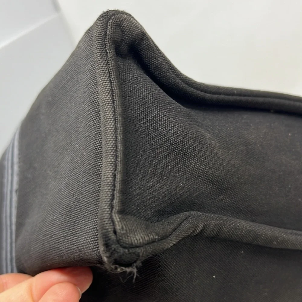 HERMÈS Toile Fourre-Tout MM Black Gray Tote - Picture 10 of 16